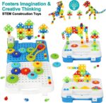 Gears Toys for Kids Ages 4-8, STEM Educational Construction Toys, Building Toy Set for Boys and Girls, Engineering Building Blocks Creative Learning Toy Set - Image 4