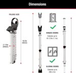 Master Lock Sliding Door Stopper and Door Security Bar, Adjustable for Hinged and Sliding Doors, Compact Enough to Travel for Hotel Security, White, 270EC - Image 8