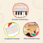 B. toys – Wooden Toy Piano for Toddlers, Kids – Color – Coded Keys with Songbook – Musical Instrument for Early Learning & Creativity – 3+ Years – Mini Maestro - Image 6