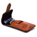 Parker Travel Fusion Safety Razor – Compact 2.75″ Fusion-Style Razor with Luxurious Saddle-Leather Sheath & 1 Gillette Fusion Blade, Pocket-Friendly & Durable Design - Image 4