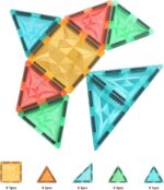 Magnetic Tiles 100-Piece Set for Kids, Magnetic Building Blocks STEM Toys for Age 3+ Boys and Girls, Educational Magnet Construction Tiles for Creativity & Learning - Image 4