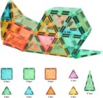 Magnetic Tiles 100-Piece Set for Kids, Magnetic Building Blocks STEM Toys for Age 3+ Boys and Girls, Educational Magnet Construction Tiles for Creativity & Learning - Image 6