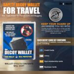 Fake Travel Decoy Wallet with 6 Realistic Fake Credit Cards - Pickpocket Safety - Image 3