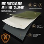 VENTURE 4TH Neck Wallet, RFID Blocking Passport Holder for Travel – Hidden Neck Pouch with 6 Compartments, Slim Lightweight Organizer with Adjustable Strap for Cash, Cards & Passport (Green) - Image 8