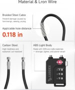 LUGGEX TSA Locks for Luggage, Suitcase Locks TSA Approved, Luggage Locks, Ease of Use & Durable(Black,4 Pack) - Image 6