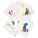 Learning Advantage Pattern Block Activity Cards - In-Home Learning Activity for Early Math & Geometry - Set of 20 - Teach Creativity, Sequencing and Patterning - Image 5