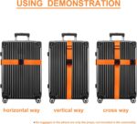 Luggage Straps for Suitcases TSA Approved Travel Belt 4 Pack by Chelmon(Orange) - Image 6