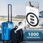 2PCS Combination Padlock for School Lockers, Travel Cable Locks, Tent & Bag Lock - Secure 3-Digit Lock for Luggage, Backpacks, and Outdoor Gear(Black + White) - Image 5