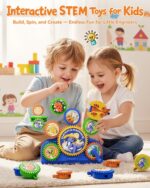 2025 STEM Gears Toys for Kids Ages for 1-3, Creative Learning Building Blocks, 13Pcs Educational Construction Toy Set, Electric & Manual Dual Mode, Versatile Gear Playset Gift for Boys & Girls - Image 4