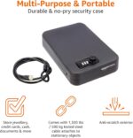 Amazon Basics Portable Security Case Lock Box Safe, Small Lock Box with Code, for College Dorm Room, Home, Combination Lock, Large, Black - Image 4