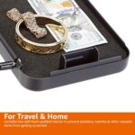 Amazon Basics Portable Security Case Lock Box Safe, Small Lock Box with Code, for College Dorm Room, Home, Combination Lock, Large, Black - Image 5