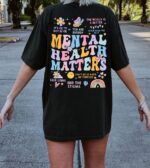 Mental Health Matters Shirt Women Be Kind to Your Mind Letter Print Tshirt Inspirational Tee Graphic Short Sleeve Top - Image 3