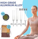 Tuning Forks for Healing Set – Includes 128Hz, 136Hz, 256Hz, 384Hz & Activator, Portable in Red Leather Pouch – Medical Grade Sound Healing Instruments for Chakra, Yoga, and Meditation - Image 4