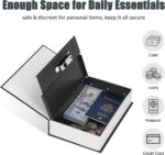 KYODOLED Diversion Book Safe with Combination Lock, Secret Hidden Metal Lock Box,Money Hiding Collection Box,9.5" x 6.2" x 2 .2" Black Large - Image 4