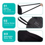 LEMENT 50pcs KN95 Face Mask Black 5 Layer Cup Dust Safety Masks Filter Efficiency≥95% Breathable Elastic Ear Loops Black Masks - Image 6