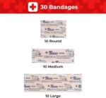 Thrive Mini First Aid Kit - Compact Travel Essentials for Camping & Cruise, Waterproof Survival Med Kit for Hiking, Portable Emergency Hiking Supplies Pouch, 66-Piece, Red Shell Case - Image 4