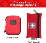 Thrive Mini First Aid Kit - Compact Travel Essentials for Camping & Cruise, Waterproof Survival Med Kit for Hiking, Portable Emergency Hiking Supplies Pouch, 66-Piece, Red Shell Case - Image 9