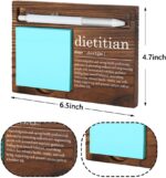 Dietitian Gift – Nutritionist Office Decor, Healthy Lifestyle Desk Accessory, Engraved Motivational Wooden Sticky Note Holder,LQQ102 - Image 4