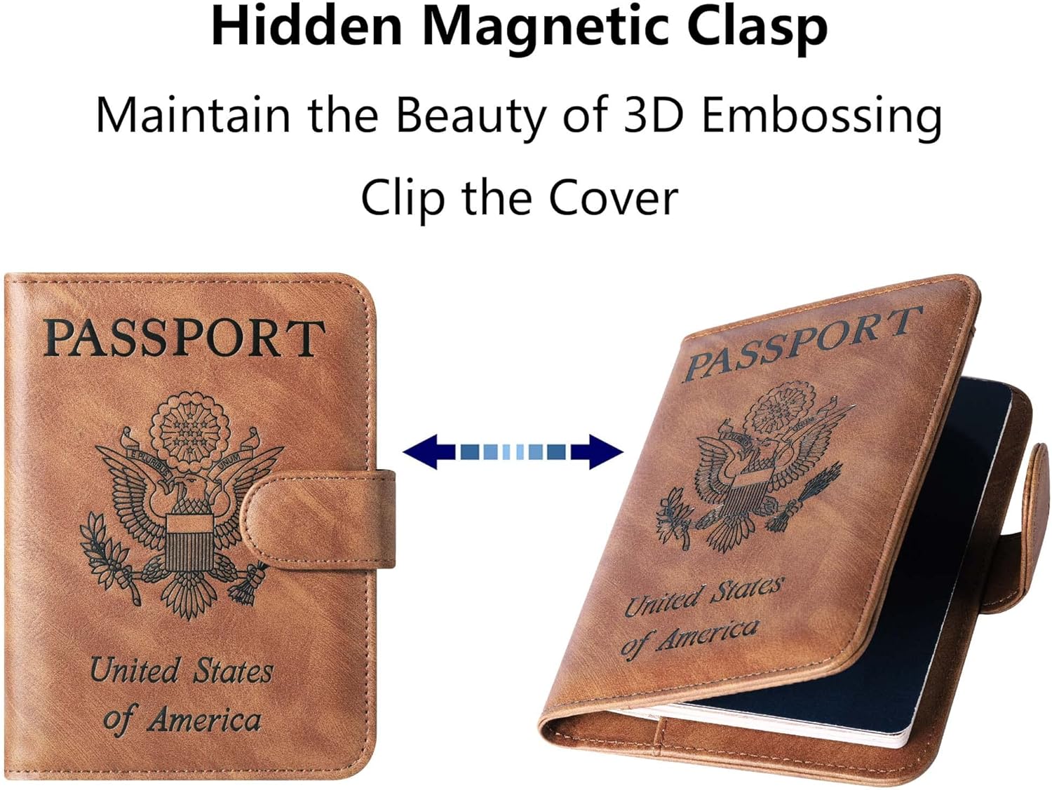 Airtag Passport Holder Cover Wallet Travel Essentials Leather Rfid Blocking Case Vacation Luggage Must Haves Travel Accessories for Men Women (117#Brown) - Image 3