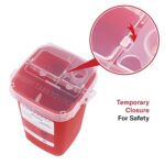 Alcedo Sharps Container for Home Use 1 Quart (1-Pack) | Biohazard Needle and Syringe Disposal | Small Portable Container for Travel and Professional Use - Image 6