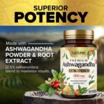 Built by Nature Ashwagandha 2100mg Extra Strength Stress Relief & Mood Support with Black Pepper Extract for Max Absorption - Non-GMO, Vegan, Gluten-Free - 60 Capsules - Image 5