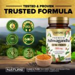Built by Nature Ashwagandha 2100mg Extra Strength Stress Relief & Mood Support with Black Pepper Extract for Max Absorption - Non-GMO, Vegan, Gluten-Free - 60 Capsules - Image 7