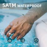 AI Smart Ring for Women Men - Sleep Tracker Ring with Heart Rate, Blood Oxygen, 10ATM Waterproof Fitness Ring, Step Counter & GPS Activity Fitness Tracker,7-Day Battery for iOS/Android (Silver, 10) - Image 6