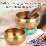 2-Pack Tibetan Singing Bowls Set - 100% Handmade in Nepal, Sound Bowl Meditation Set for Yoga, Chakra Healing, Meditation Gifts, Unique Gifts for Women (Blue, 3.15 + 4 inch) - Image 5