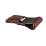 Leather Safety Razor Case Shaving Accessories Straight Safety Razor Holder for Double Edge Personal Care Essentials Handmade Shaver Case for Travel (Brown) - Image 3