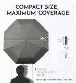 Windproof Travel Mini Umbrella - Small Compact and Portable for Rain & Sun, Manual Open Close with No Rebound for Seniors & Kids, Reflective Design for Night Safety Men & Women - Image 8