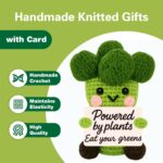 Vegan Gifts for Women Men, Fitness & Workout Motivation, Handmade Broccoli Decor, Healthy Lifestyle Presents for Vegetarians, 'Powered by Plants' Quote Sign - Image 4