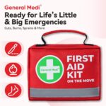 General Medi First Aid Kit - 150 Pieces Small Compact First Aid Kit Bag - Includes Instant Cold Pack, Emergency Blanket for Travel, Home, Office, Vehicle, Camping - Image 5