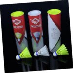 6pcs White Plastic Badminton Shuttlecock Lightweight Nylon Training Balls for Beginners Family Fitness and School Sports Activities - Image 3