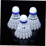 6pcs White Plastic Badminton Shuttlecock Lightweight Nylon Training Balls for Beginners Family Fitness and School Sports Activities - Image 5
