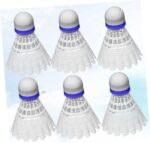 6pcs White Plastic Badminton Shuttlecock Lightweight Nylon Training Balls for Beginners Family Fitness and School Sports Activities - Image 6