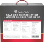 Swiss Safe 2-in-1 Car Emergency Kit | 12-FT Heavy-Duty Jumper Cables & 378-Piece Comprehensive Car First Aid Kit | Compact Roadside Auto Essentials for Vehicle Safety - Image 10