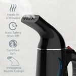 Pure Enrichment PureSteam Portable Fabric Steamer - Handheld Travel Garment Steamer Removes Wrinkles & is Safe on All Fabrics - Fast-Heating, Lightweight, Auto Safety Shut-Off, & Long Cord (Black) - Image 4