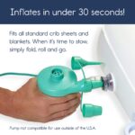 Hiccapop Inflatable Toddler Travel Bed with Safety Bumpers [4-Sided], Portable Toddler Bed for Kids, Toddler Air Mattress, Kids Air Mattress - Grey - Image 8