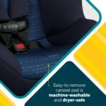 Safety 1st Smooth Ride Convertible Car Seat, 2-in-1 Rear & Forward Facing, 5-40 lbs, 30-50 lbs, Fits 3 Across, Slim Design, Latch, Machine-Washable, Travel-Ready, Steamship - Image 4