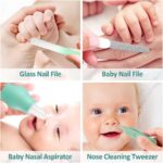 Baby Grooming Kit, Infant Safety Care Set with Hair Brush Comb Nail Clipper Nasal Aspirator,Baby Essentials Kit for Newborn Girls Boys (Green) - Image 7