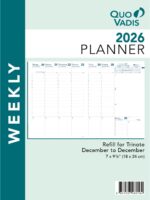 Quo Vadis 2026 Refill for Trinote - Weekly Planner - 13 Months, Dec. to Dec. - 7 x 9 3/8" - Productivity Appointment Planner - Image 4