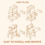 Safety Net for Toddler Tower – NET ONLY (Tower Not Included) – Fits 13-16 Inch Wide Openings – Adjustable Safety Guard Accessory for Kitchen Step Stool - Image 10