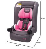 Safety 1st Jive 2-in-1 Convertible Car Seat, Rear Facing Car Seats for Babies (5-40 lbs, 19-40"), Forward Facing Carseat for Toddlers (22-65 lbs, 29-49"), Carbon Rose - Image 24