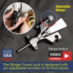Stinger Portable Door Lock for Travel, Travel Door Lock with Seat Belt Cutter and Glass Breaker | Home and Hotel Room Security Device - Image 4