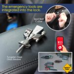 Stinger Portable Door Lock for Travel, Travel Door Lock with Seat Belt Cutter and Glass Breaker | Home and Hotel Room Security Device - Image 5