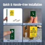 SmartSign 10" x 7" Chemical Free Yard Sign - For The Health Of Our Family No Pesticides Sign, 21.5 inch Tall & Stake Kit, 40 mil Laminated Aluminum, Yellow, Black and Green, USA-Made - Image 7