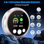 4-in-1 Carbon Monoxide Detectors &Natural Gas Leak Detector, Portable Carbon Monoxide Detectors Plug in & Battery Backup - Hotel and Travel Safety, RV, Home - Image 3