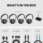 Avantree Quartet 2 - Wireless Group Listening Headphones & Transmitter for TV, Church, Classroom, Silent Discos, Plug & Play, 2.4GHz Expandable Multi-Headphone System with Low Latency & Clear Voice - Image 8