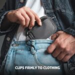 VULKIT RFID Blocking Clip Stash Pocket Small Slim Hidden Zipper Pouch Travel Safety Anti Theft Pickpocket Wallet Grey - Image 4