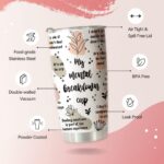 Mental Health Awareness Tumbler - Positive Thinking Daily Affirmation - 20oz Stainless Steel Cup - 'My Mental Breakdown' Matters - Image 5